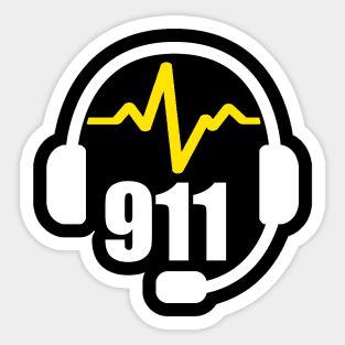 911 Dispatcher Headset Sticker